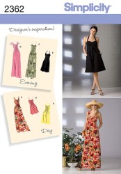 2362 DAY OR NIGHT STRAPPY DRESS 3 LENGTHS PATTERN 6-14, 14-22